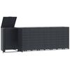 vidaXL Copribidone con Ruote 5 Bidoni Antracite 345x79x117cm Acciaio