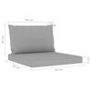 vidaXL Set Salotto da Giardino 6 pz con Cuscini Grigi