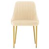 vidaXL Sedie da Pranzo 4 pz Crema in Velluto