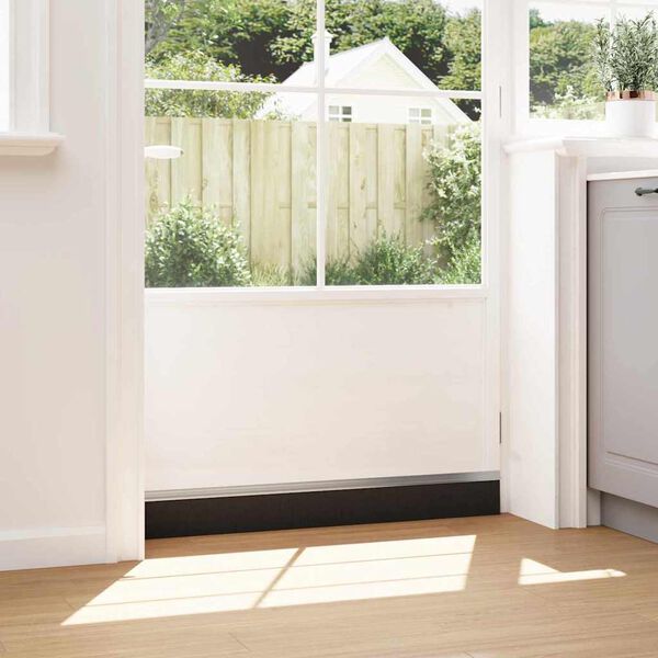 vidaXL Spazzole per porte autoadesive 12 pcs Argento 100 cm