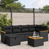 vidaXL Set Divani da Giardino con Cuscini 7pz Nero Polyrattan