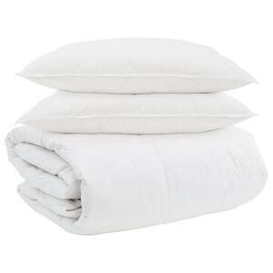 vidaXL Set di Piumoni con cuscino 3 pz Bianco Piuma d'anatra