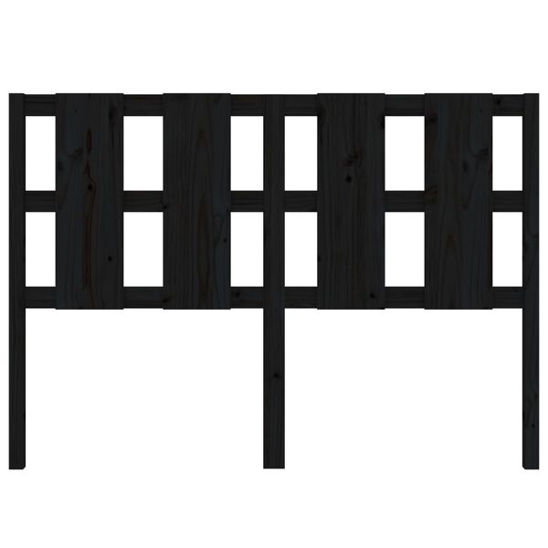 vidaXL Testiera per Letto Nera 145,5x4x100cm in Legno Massello di Pino