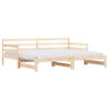 vidaXL Divano Letto con Letto Estraibile 80x200cm Legno Massello Pino