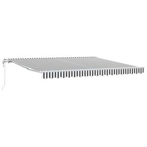 vidaXL Tenda Sole Retrattile Automatica 400x300 cm Antracite e Bianco