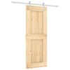 vidaXL Porta scorrevole Naturale e Bianco 80 x 210 cm