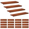vidaXL Tappeti per scale 20 pz 90 x 30 x 2 cm Marrone