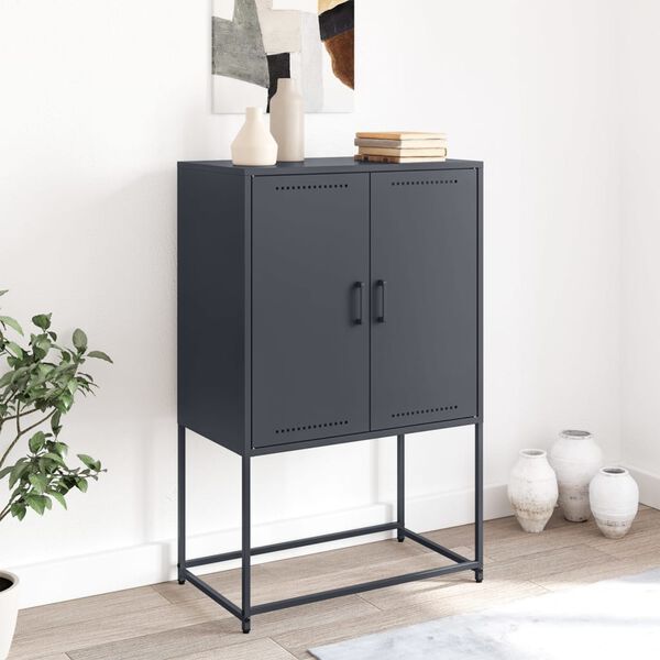 vidaXL Credenza Antracite 68,5x38,5x107 cm in Acciaio