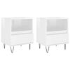vidaXL Comodini 2pz Bianco Lucido 40x35x50 cm in Legno Multistrato