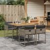vidaXL Set da Pranzo da Giardino 5 pz con Cuscini in Polyrattan Grigio