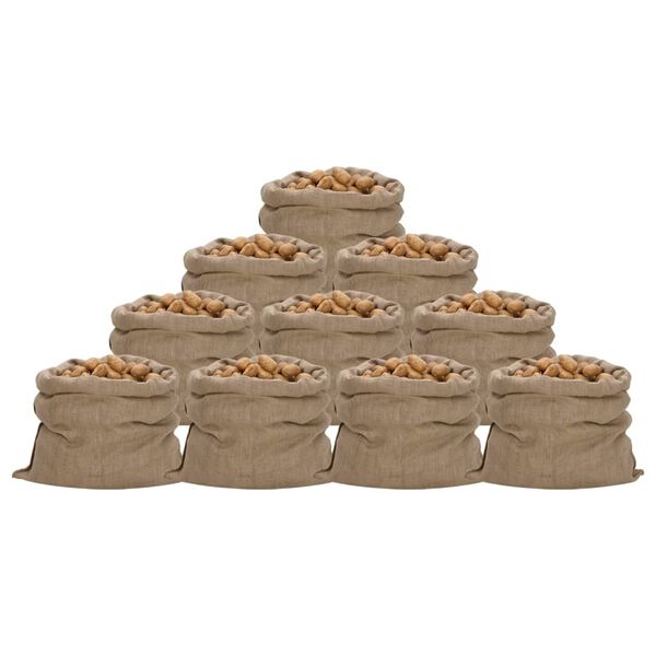 vidaXL Sacchi di iuta 10 pz 100x110 cm 100% iuta 340 gsm