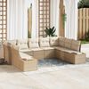 vidaXL Set Divano da Giardino 5 pcs Beige e Crema Polyrattan