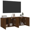 vidaXL Mobili TV a Parete 2pz Rovere Marrone 60x30x41 cm