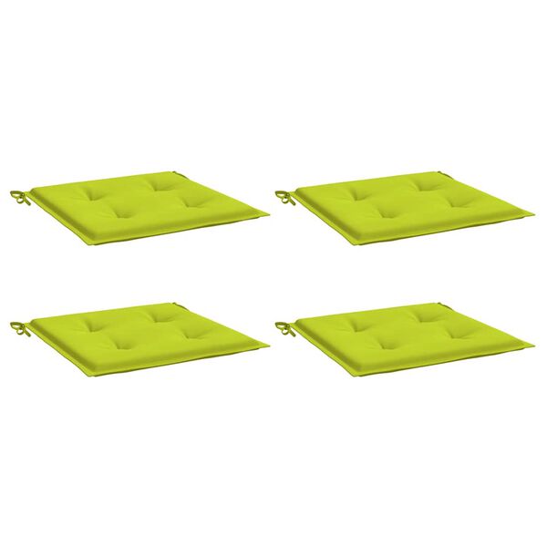 vidaXL Cuscini per Sedia 4 pz Verde Intenso 40x40x4 cm Tessuto Oxford