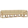 vidaXL Set di divani da esterno 6 pz Bianco e Beige Poliestere