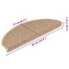 vidaXL Tappeti Autoadesivi Scale Aspetto Sisal 15 pz 65x21x4 cm Sabbia