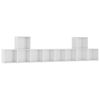vidaXL Set Mobile TV 5 pz Bianco Lucido in Legno Multistrato
