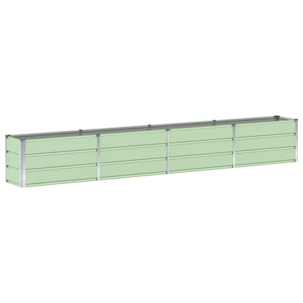 vidaXL Fioriera Verde 320 x 40 x 45 cm Acciaio