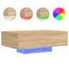 vidaXL Tavolino da Soggiorno con Luci LED Rovere Sonoma 85x55x31 cm