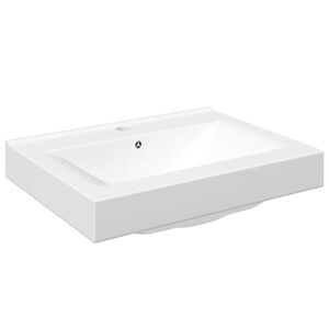 vidaXL Lavello Bianco in Ceramica di Lusso con Foro Rubinetto 60x46 cm