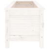 vidaXL Fioriera Rialzata Giardino Bianca 119,5x40x39 cm Massello Pino