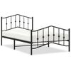 vidaXL Giroletto con Testiera e Pediera Metallo Nero 107x203 cm