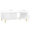 vidaXL Tavolino Salotto Bianco Lucido 90x60x35 cm in Legno Multistrato