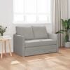 vidaXL Divano Letto da Terra 2 in 1 Grigio Chiaro 122x204x55cm Velluto
