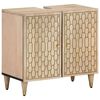 vidaXL Mobile Lavabo da Bagno 62x33x58cm in Legno Massello di Mango