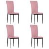 vidaXL Sedie da Pranzo 4 pz Rosa in Velluto