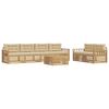 vidaXL Set di divani da esterno 7 pcs Bianco e Beige Poliestere