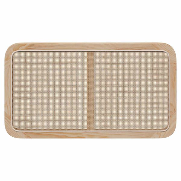 vidaXL Testiera con testiera Naturale 100 x 55 x 3 cm Rattan