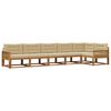 vidaXL Set di divani da esterno con cuscino 6 pcs Naturale e Beige