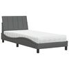 vidaXL Letto con Materasso Hanko Grigio Scuro 90x200 cm in Tessuto