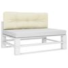 vidaXL Cuscino per Pallet Crema 120x40x12 cm in Tessuto