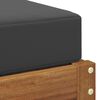 vidaXL Panca 2 Pezzo Naturale e Antracite Legno di Acacia Massello