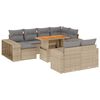 vidaXL Set Divani da Giardino 11 pz con Cuscini Beige in Polyrattan