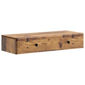 vidaXL Tavolino da Parete Laterale Legno antico 87,5 x 34,5 x 17 cm
