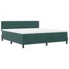 vidaXL Letto a Sorgente LED con led Verde Scuro 180 x 200 cm Velluto