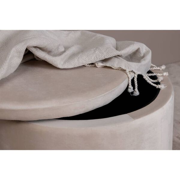 Venture Home Pouf Dunken 51x51x43 cm Velluto Beige