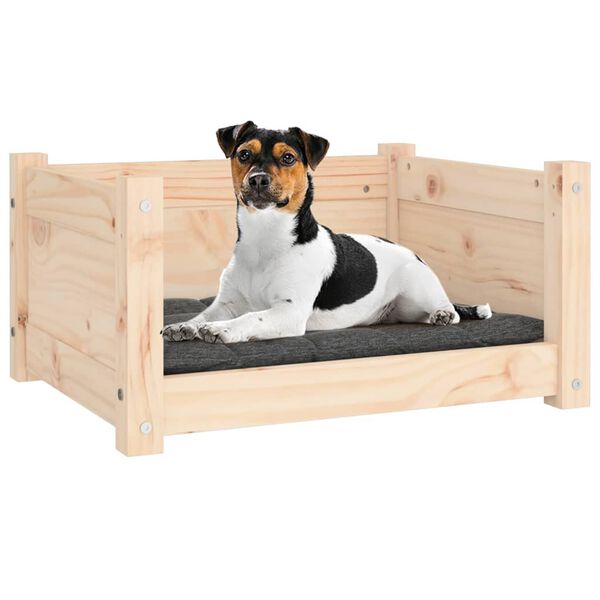vidaXL Letto per cani 55,5x45,5x28 cm in legno massello di pino