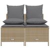 vidaXL Set Divano da Giardino 4 pz con Cuscini Beige in Polyrattan