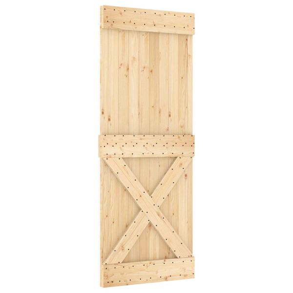 vidaXL Porta NARVIK Naturale 80 x 210 cm Legno di pino solido