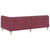 vidaXL Cornice del letto ad angolo Rosso Vino 90 x 200 cm Tessuto