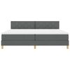 vidaXL Letto box spring con materasso Grigio scuro 200 x 200 cm