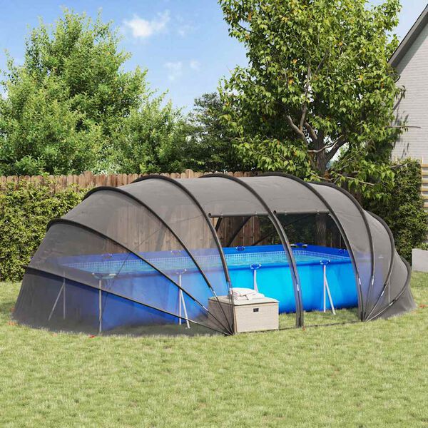vidaXL Tenda da piscina a cupola Trasparente 538 x 440 x 204 cm