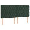 vidaXL Giroletto a Molle con Materasso Verde Scuro 180x200 cm Velluto