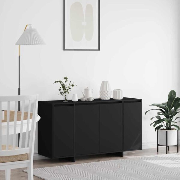 vidaXL Credenza Nero 135 x 41 x 75 cm Legno multistrato