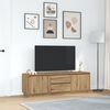 vidaXL Mobile Porta TV con Luci LED Rovere Artigianale 160,5x41x50 cm