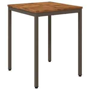 vidaXL Tavolo da cena da giardino Naturale e Caff&egrave; 60 x 60,5 x 75 cm